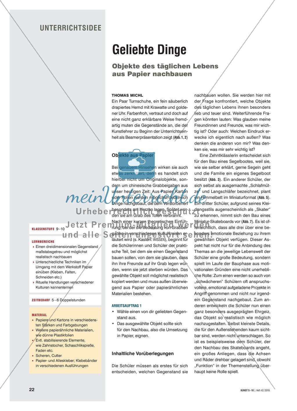 Geliebte Dinge - Objekte des täglichen Lebens aus Papier nachbauen Preview 1