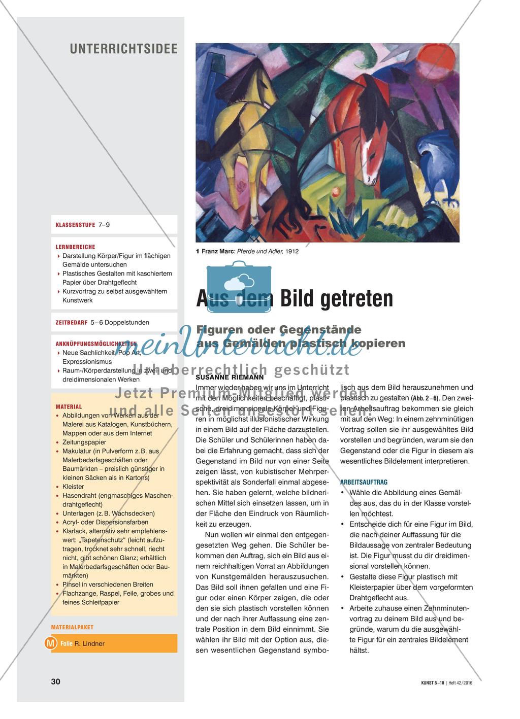 Aus dem Bild getreten - Figuren oder Gegenstände aus Gemälden plastisch kopieren Preview 1