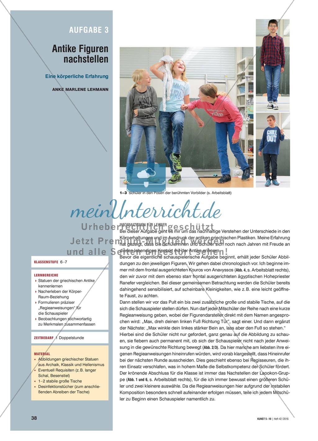 Antike Figuren nachstellen - Eine körperliche Erfahrung Preview 1