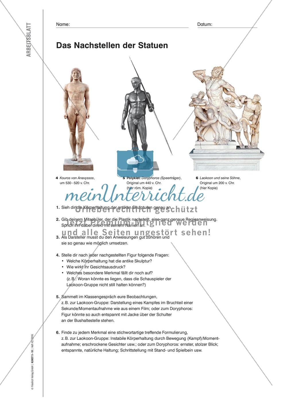 Antike Figuren nachstellen - Eine körperliche Erfahrung Preview 2