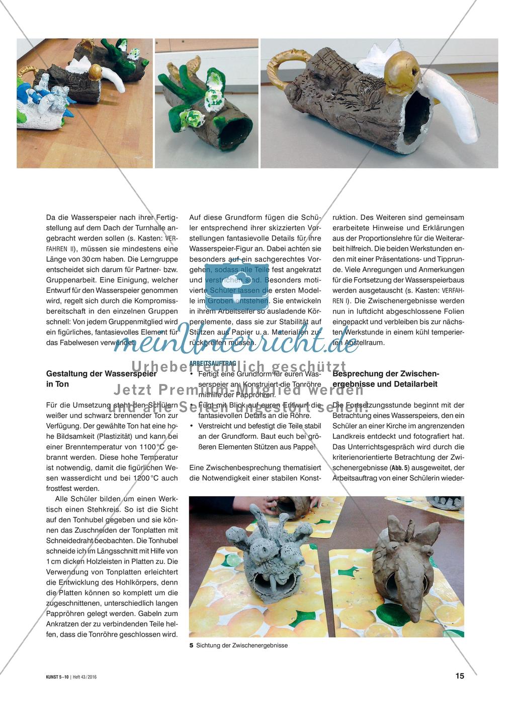 Fantasievolle Wasserspeier - Plastisches Gestalten mit Funktion Preview 2