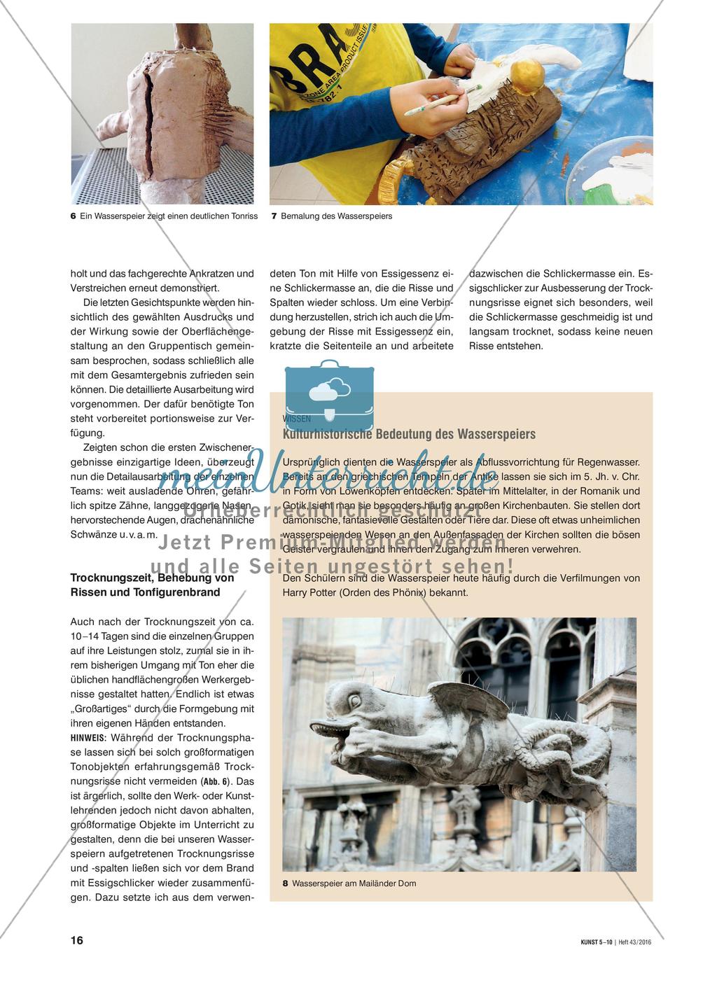 Fantasievolle Wasserspeier - Plastisches Gestalten mit Funktion Preview 3