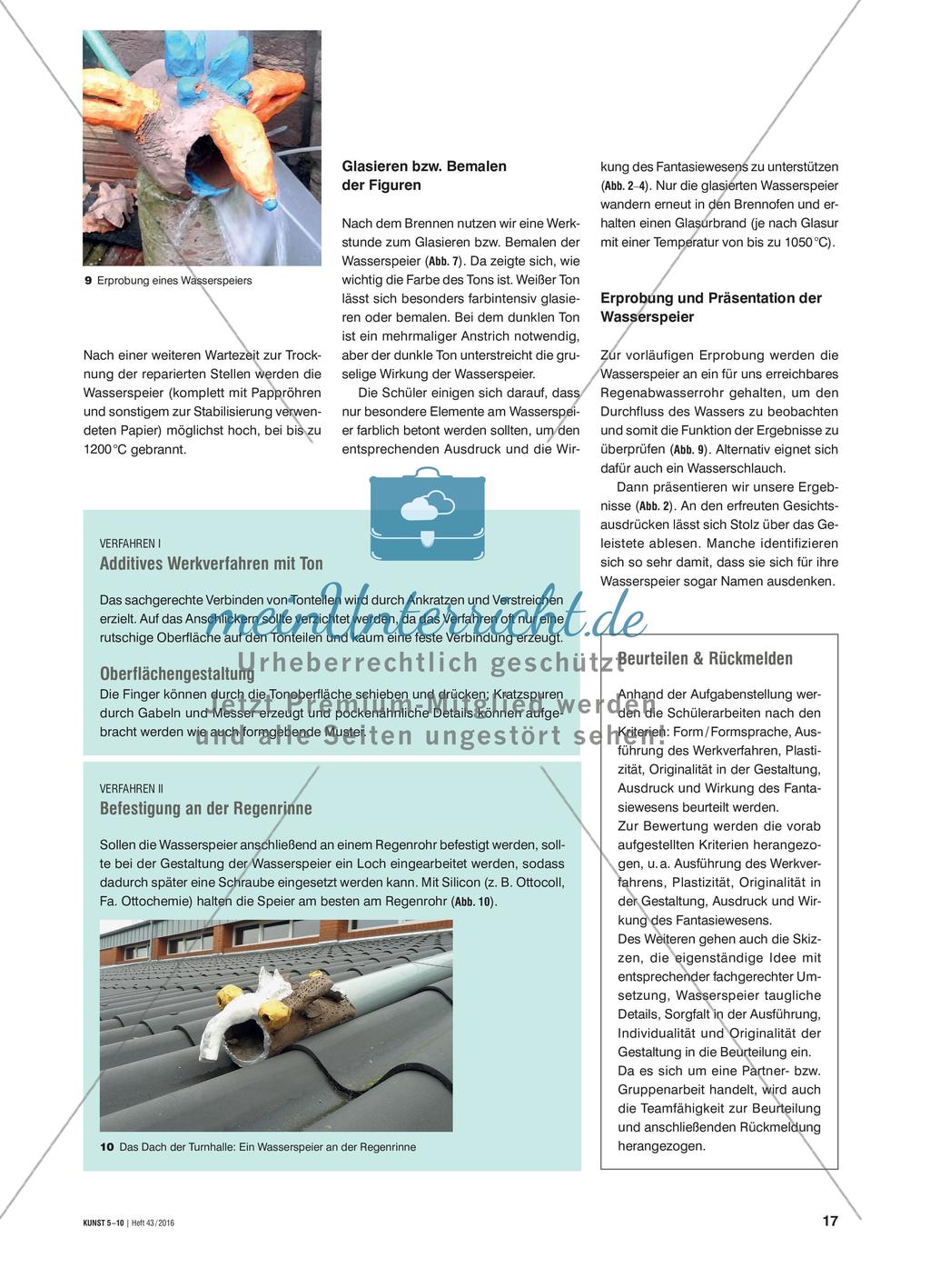 Fantasievolle Wasserspeier - Plastisches Gestalten mit Funktion Preview 4