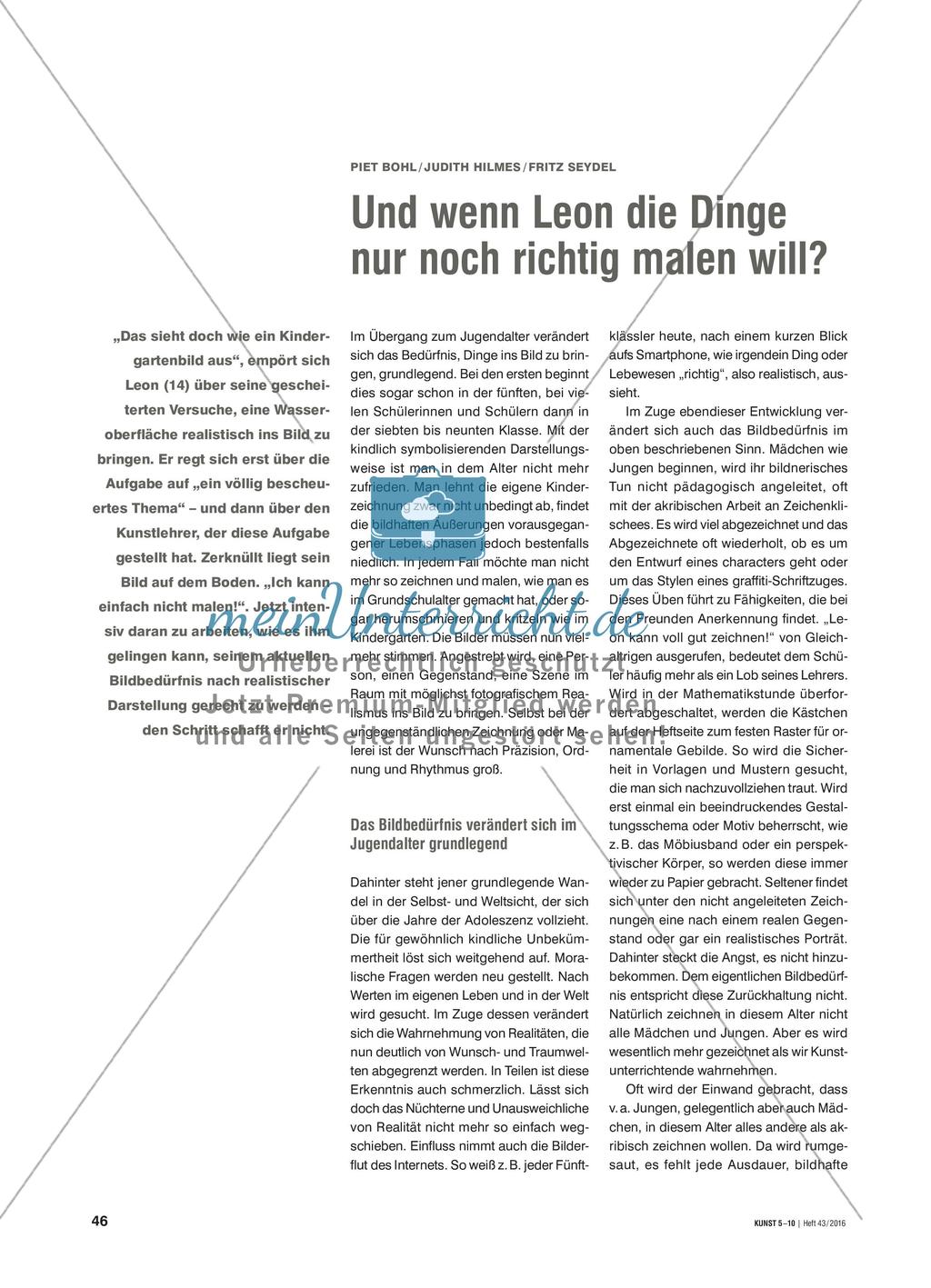 Und wenn Leon die Dinge nur noch richtig malen will? Preview 1