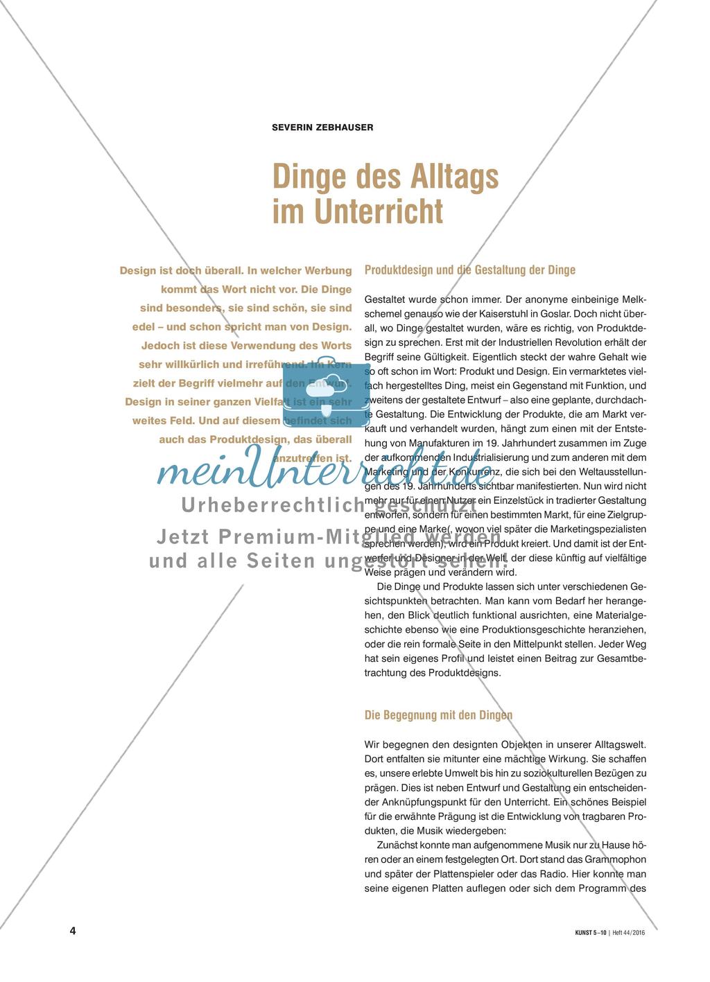 Dinge des Alltags im Unterricht Preview 1