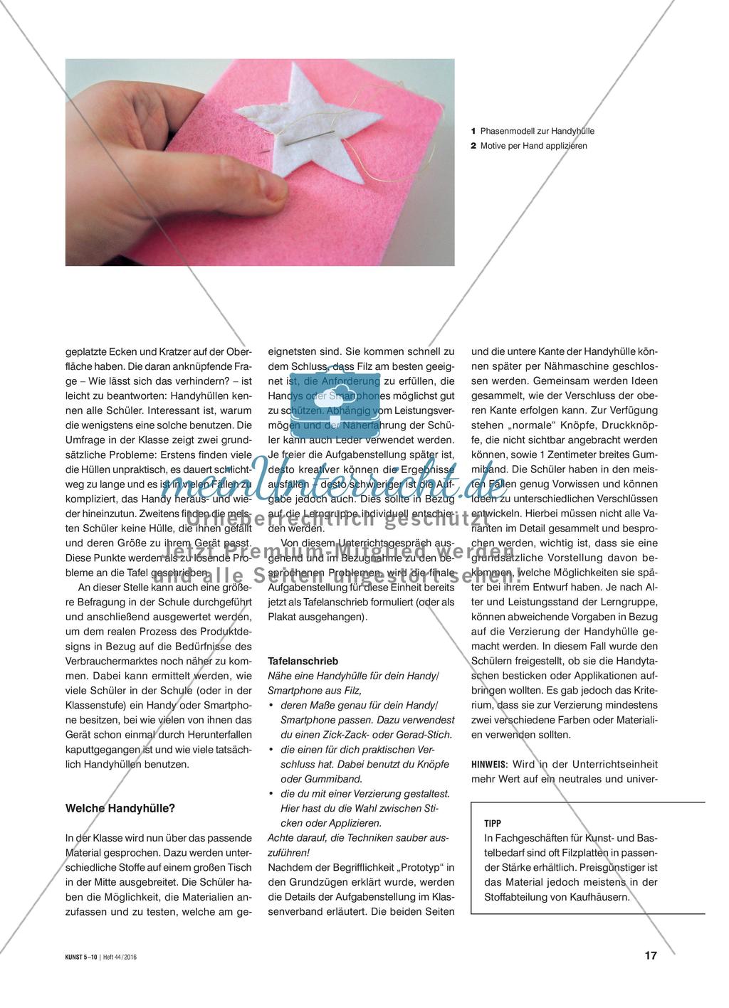 Fashion und Funktion fürs Handy - Eine Handyhülle entwerfen und nähen Preview 2