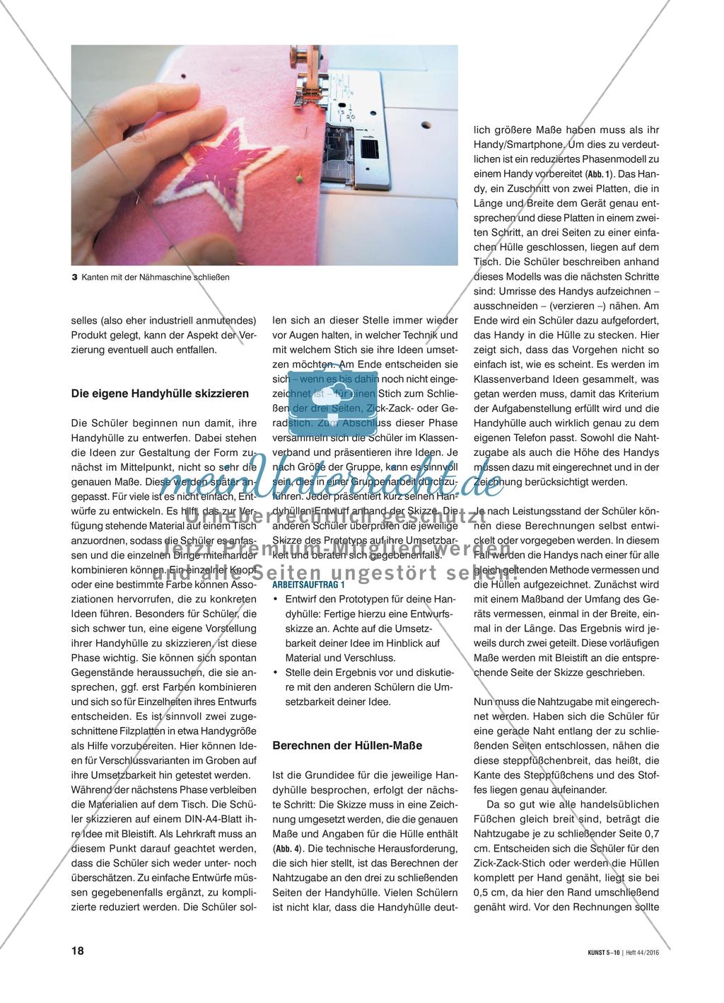 Fashion und Funktion fürs Handy - Eine Handyhülle entwerfen und nähen Preview 3