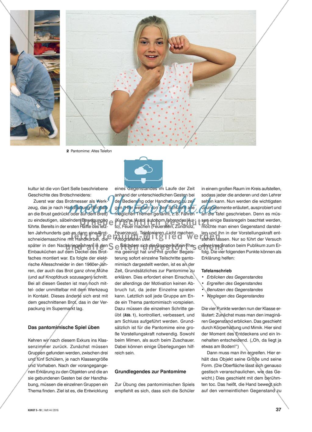 Gesten der Gebrauchskultur - Der Handhabung von Produkten pantomimisch nachspüren Preview 2