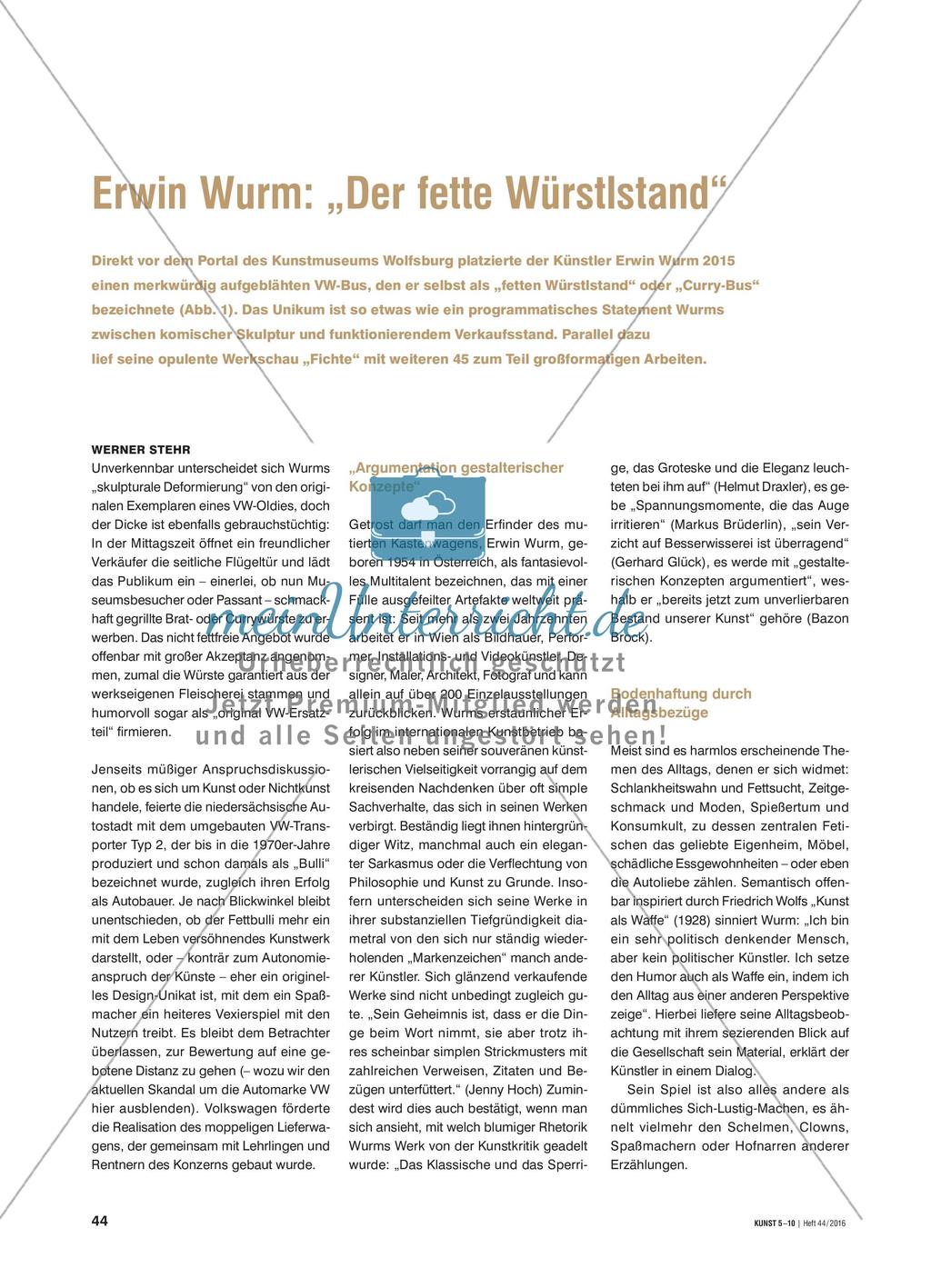 Erwin Wurm: „Der fette Würstlstand“ Preview 1