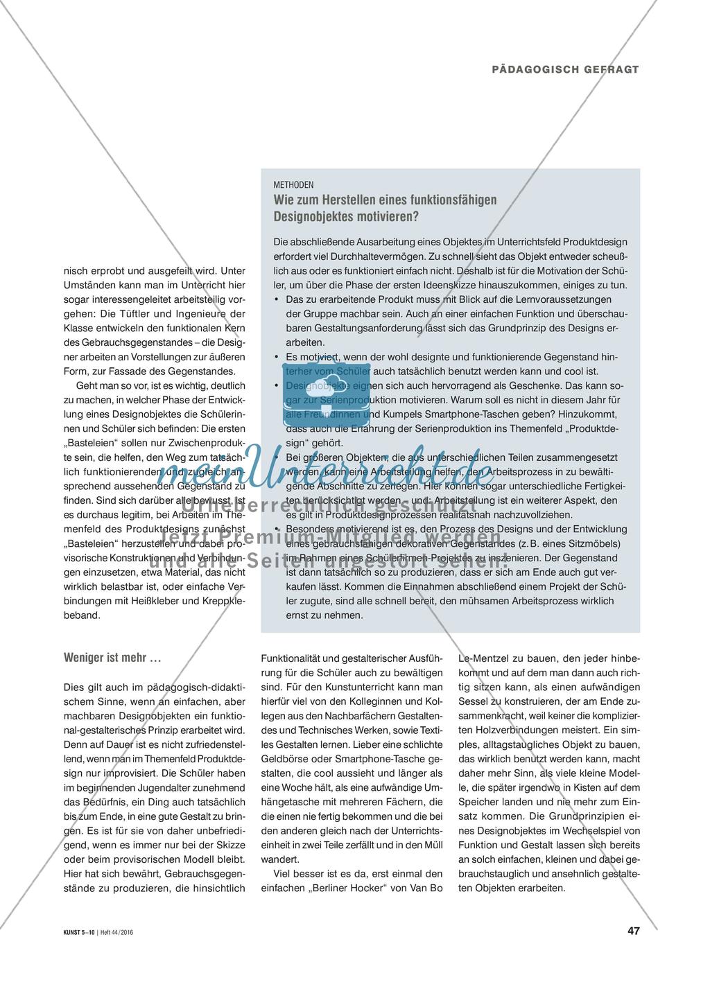 Was tun, damit Designobjekte nicht peinlich werden? Preview 2