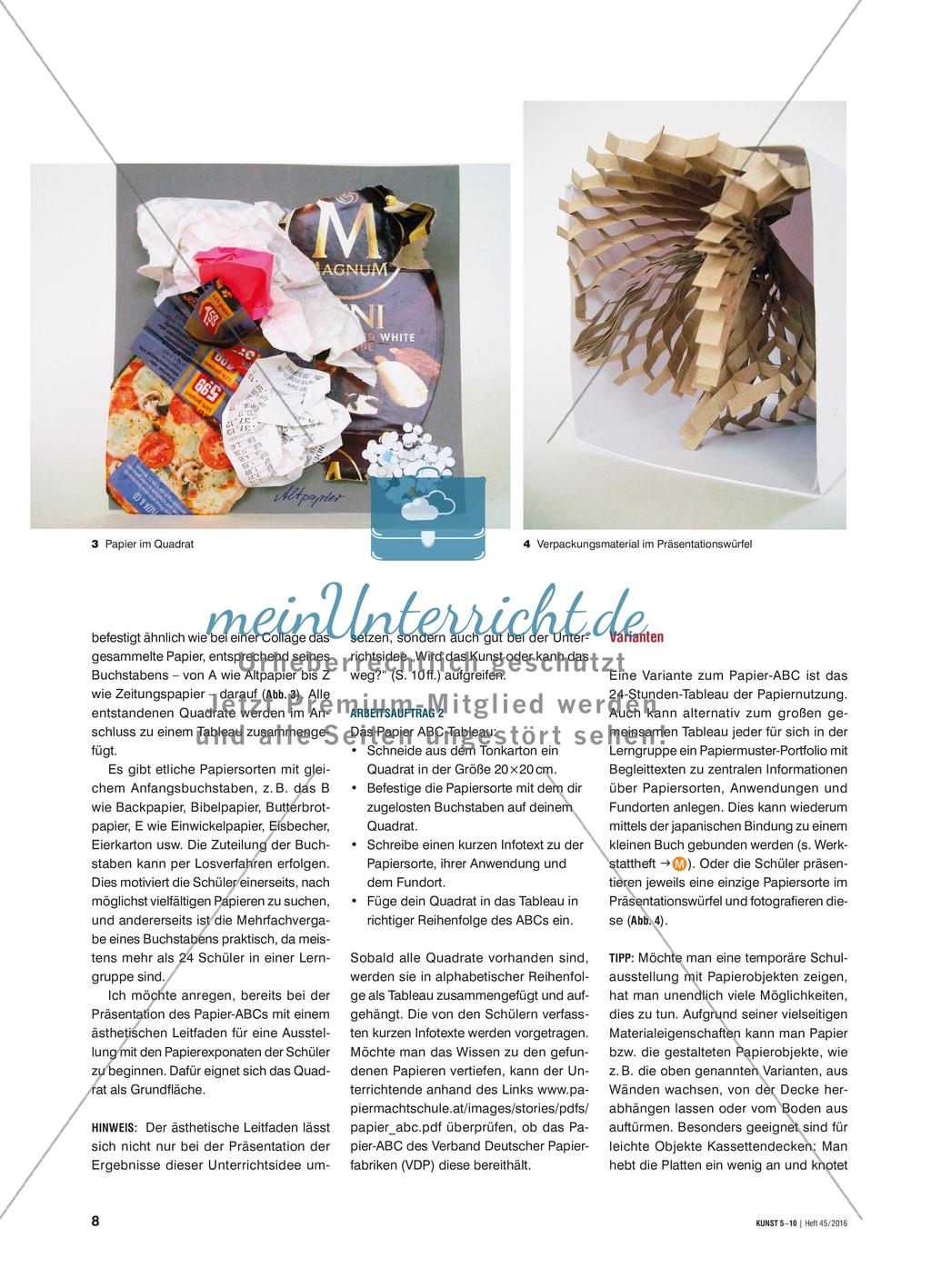 Papier mal anders - Materialerkundung eines Alltagsproduktes Preview 3
