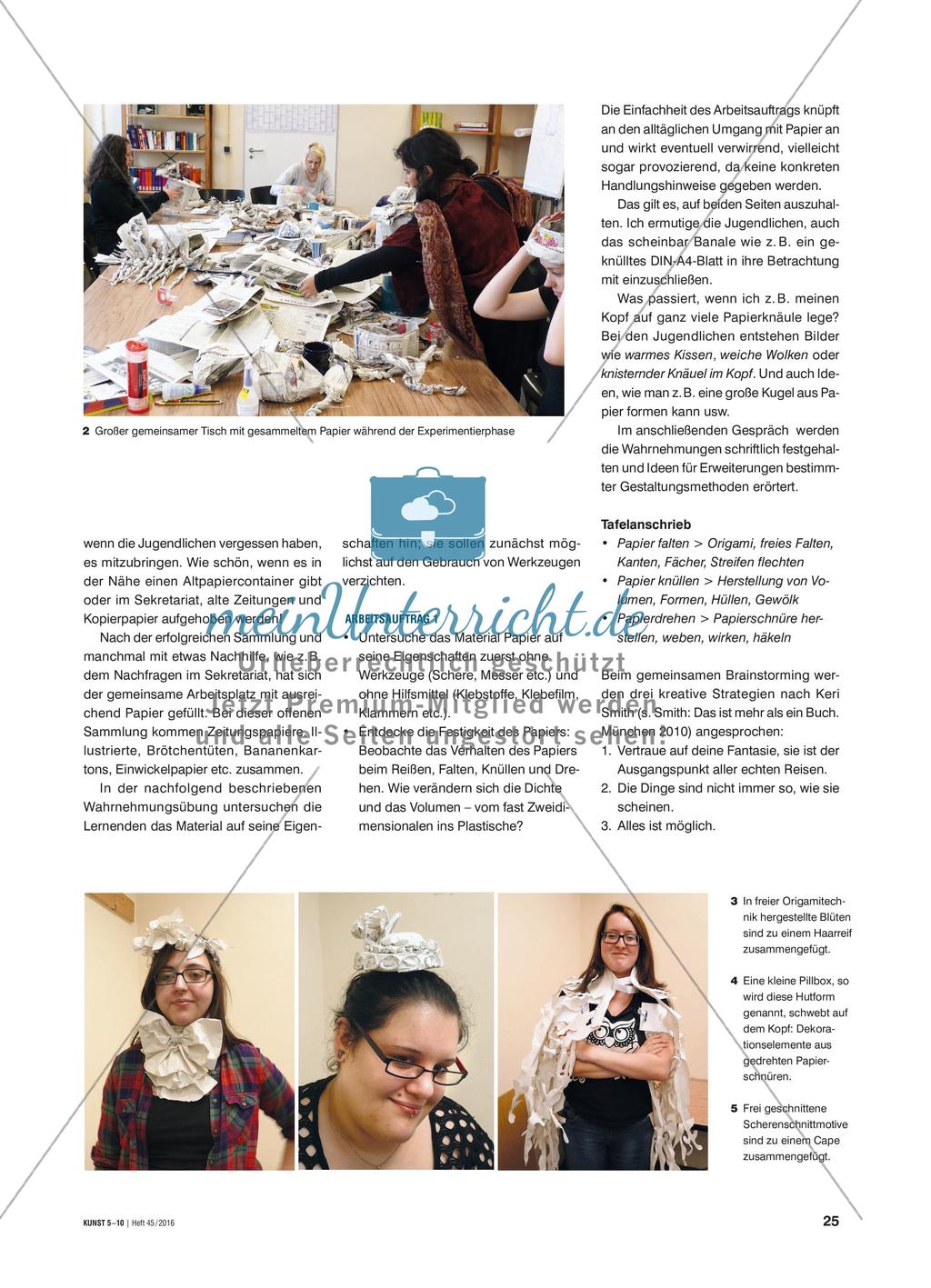 Wie kommt Papier an deinen Körper? - Papierkörperschmuck Preview 2