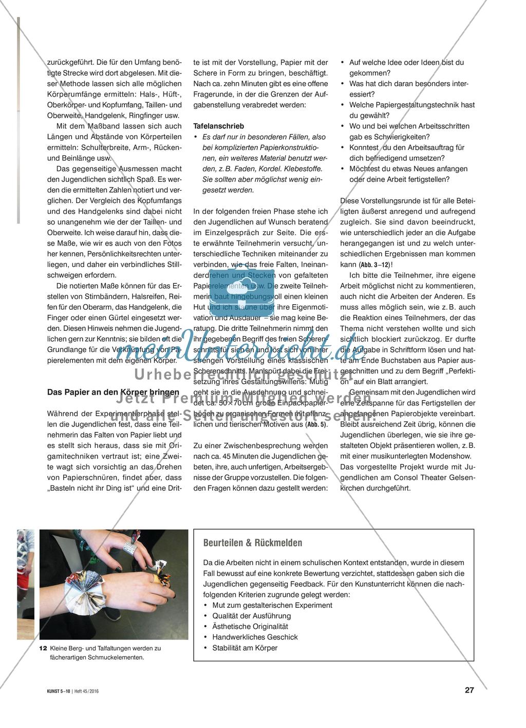 Wie kommt Papier an deinen Körper? - Papierkörperschmuck Preview 4