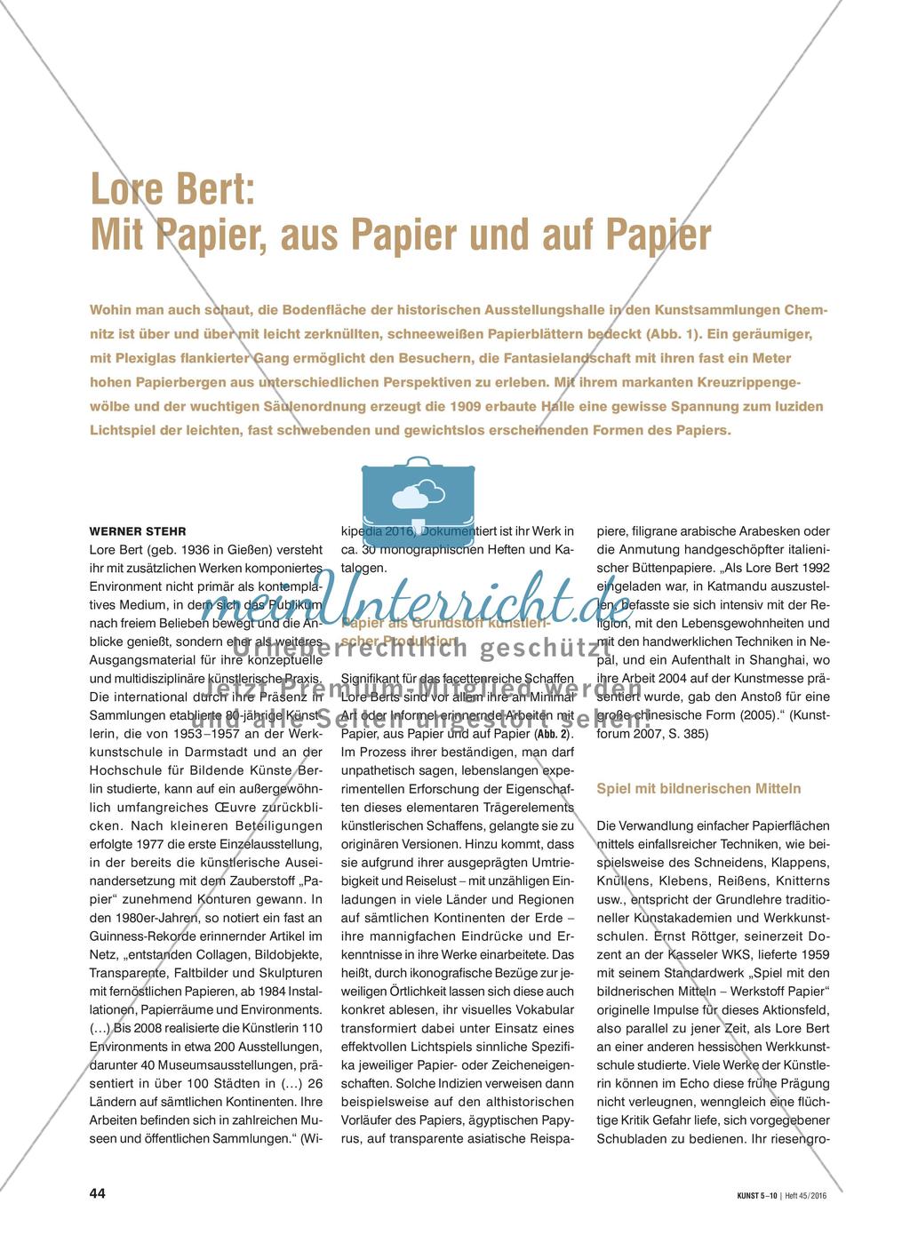 Lore Bert: Mit Papier, aus Papier und auf Papier Preview 1