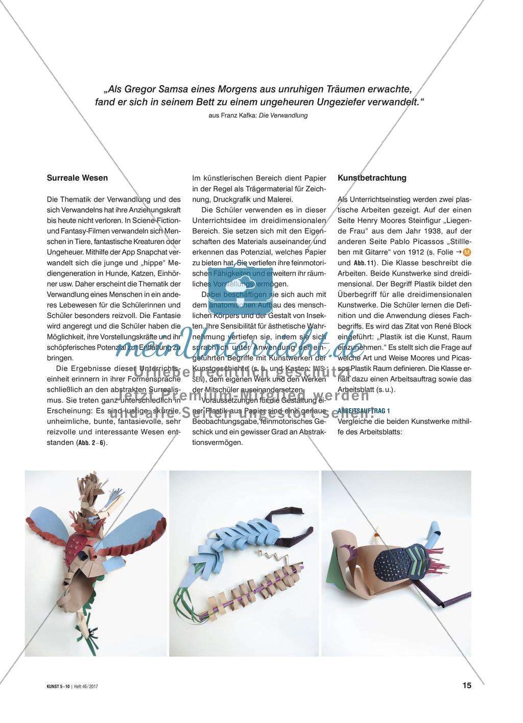 Die Verwandlung - Eine Plastik aus Papier Preview 2