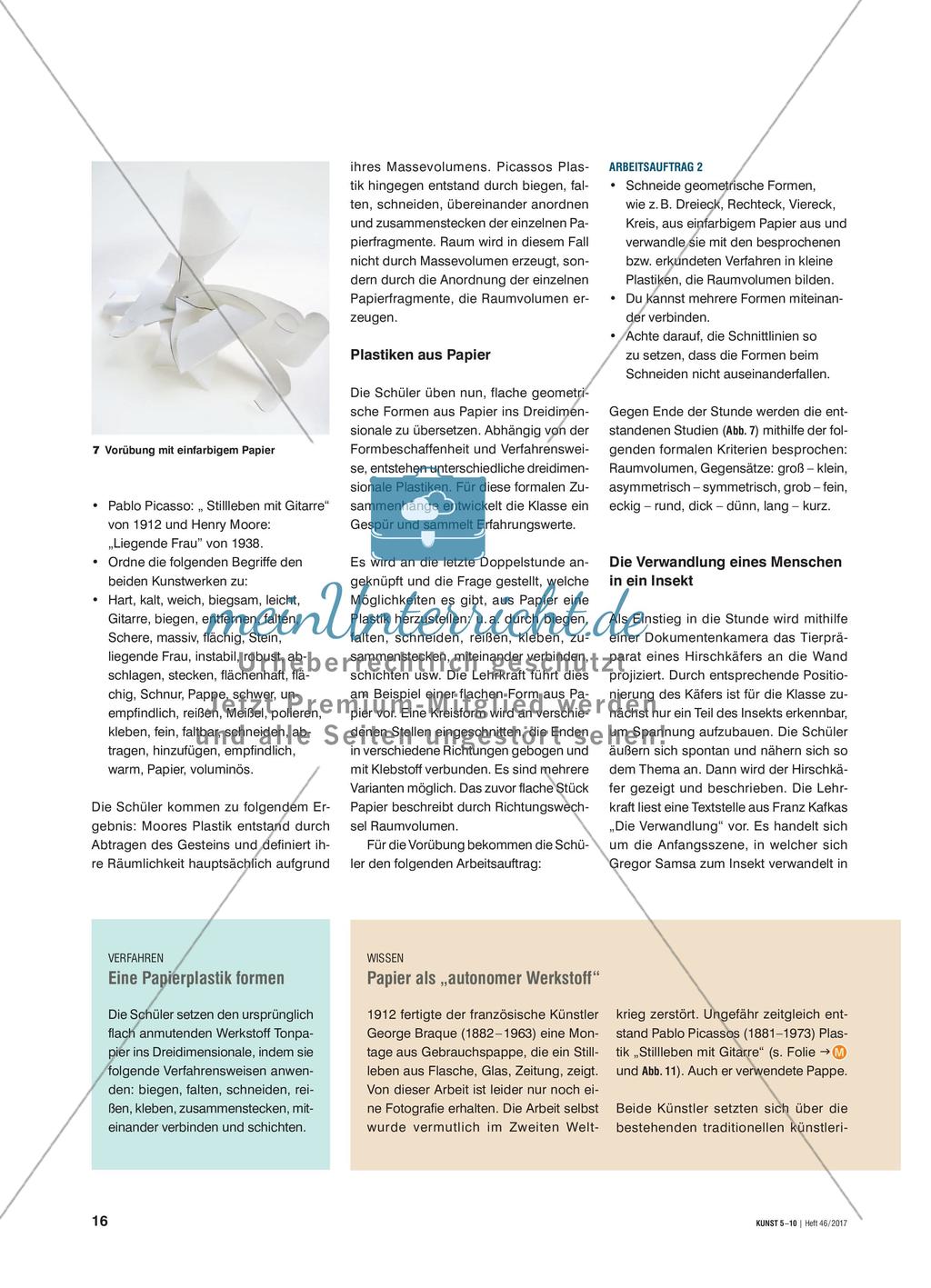 Die Verwandlung - Eine Plastik aus Papier Preview 3
