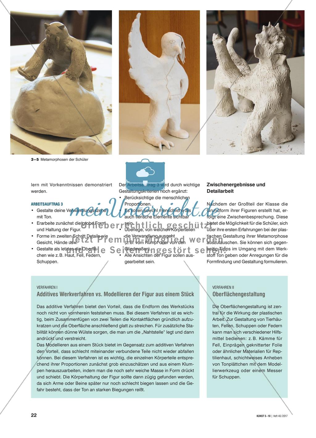 Das Tier in mir - Darstellung einer Metamorphose mit Ton Preview 3