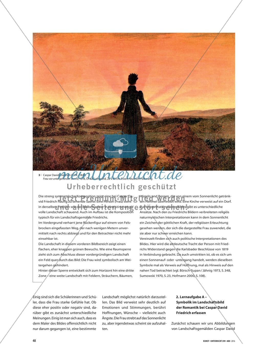Ich und meine Landschaft - Sehnsuchtsbilder: Einstiegsaufgabe, Lernaufgaben, Überprüfungsaufgabe Preview 3