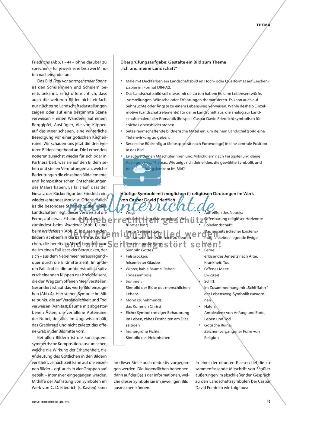 Ich und meine Landschaft - Sehnsuchtsbilder: Einstiegsaufgabe, Lernaufgaben, Überprüfungsaufgabe Preview 4