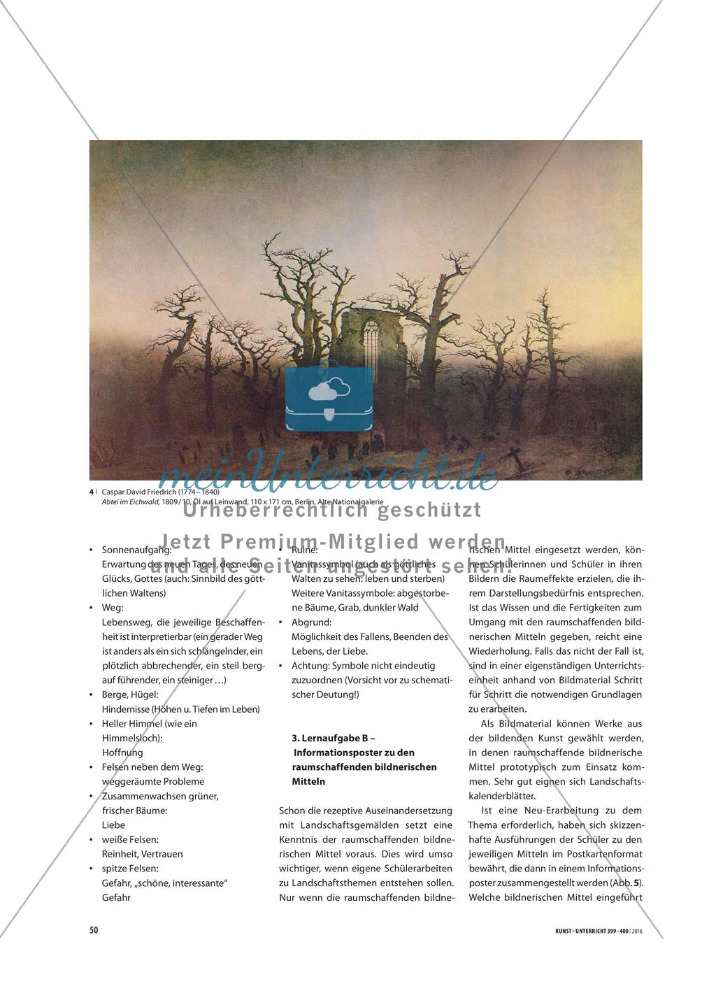 Ich und meine Landschaft - Sehnsuchtsbilder: Einstiegsaufgabe, Lernaufgaben, Überprüfungsaufgabe Preview 5
