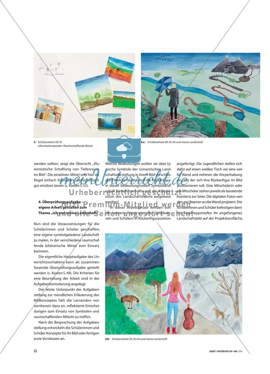 Ich und meine Landschaft - Sehnsuchtsbilder: Einstiegsaufgabe, Lernaufgaben, Überprüfungsaufgabe Preview 7