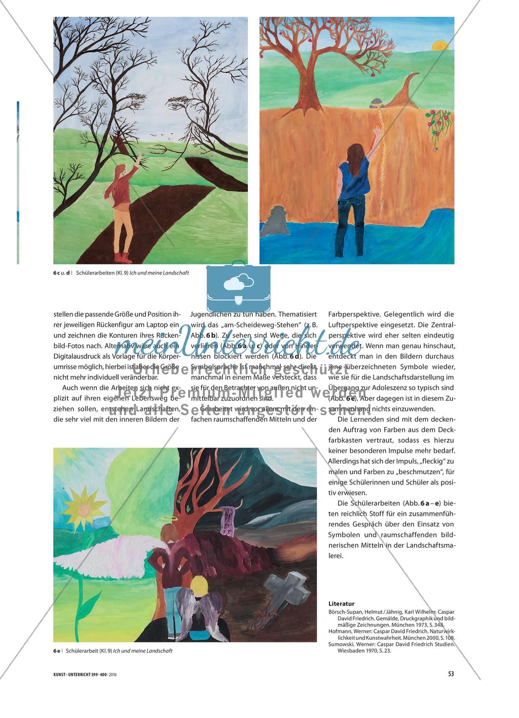 Ich und meine Landschaft - Sehnsuchtsbilder: Einstiegsaufgabe, Lernaufgaben, Überprüfungsaufgabe Preview 8