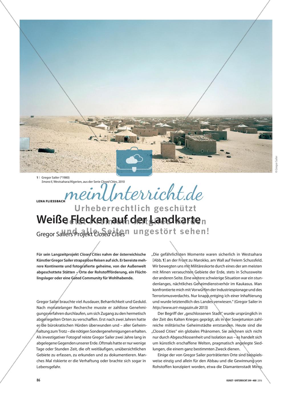 Weiße Flecken auf der Landkarte - Gregor Sailers Projekt Closed Cities Preview 1