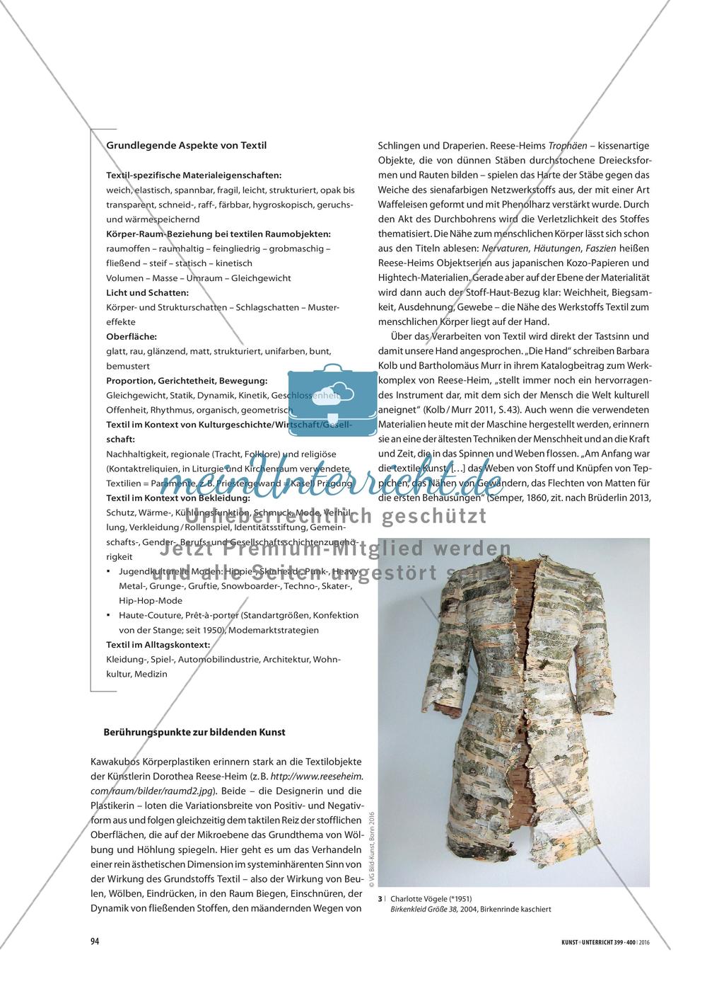 Mode / Textil – textile Hüllen: eine Strukturanalyse: Analyse- und Interpretationsmodelle im Großraum Kunst Preview 4
