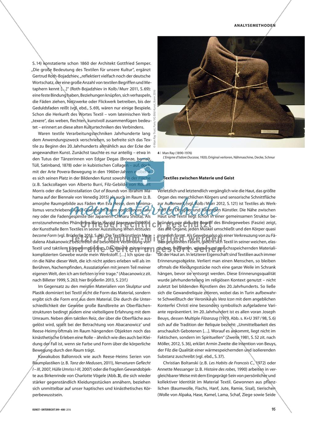 Mode / Textil – textile Hüllen: eine Strukturanalyse: Analyse- und Interpretationsmodelle im Großraum Kunst Preview 5