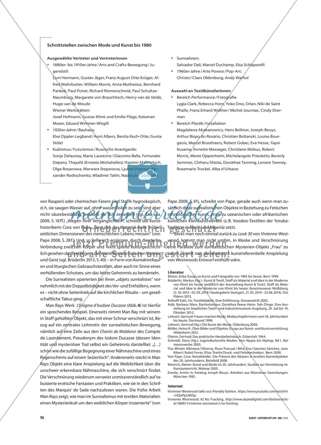 Mode / Textil – textile Hüllen: eine Strukturanalyse: Analyse- und Interpretationsmodelle im Großraum Kunst Preview 6