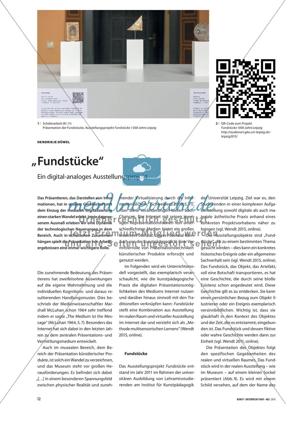 „Fundstücke“ - Ein digital-analoges Ausstellungsprojekt Preview 1