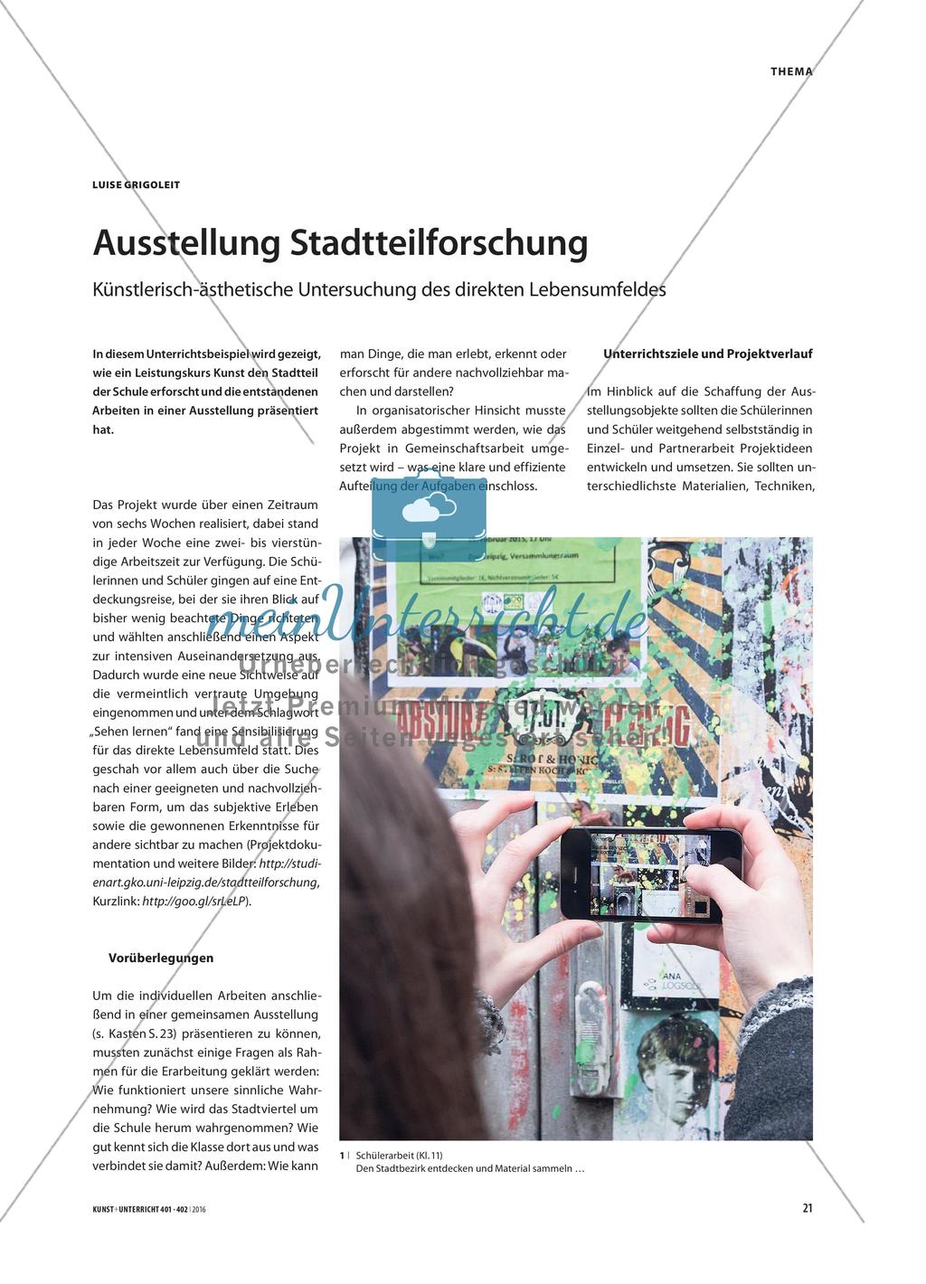 Ausstellung Stadtteilforschung - Künstlerisch-ästhetische Untersuchung des direkten Lebensumfeldes Preview 1