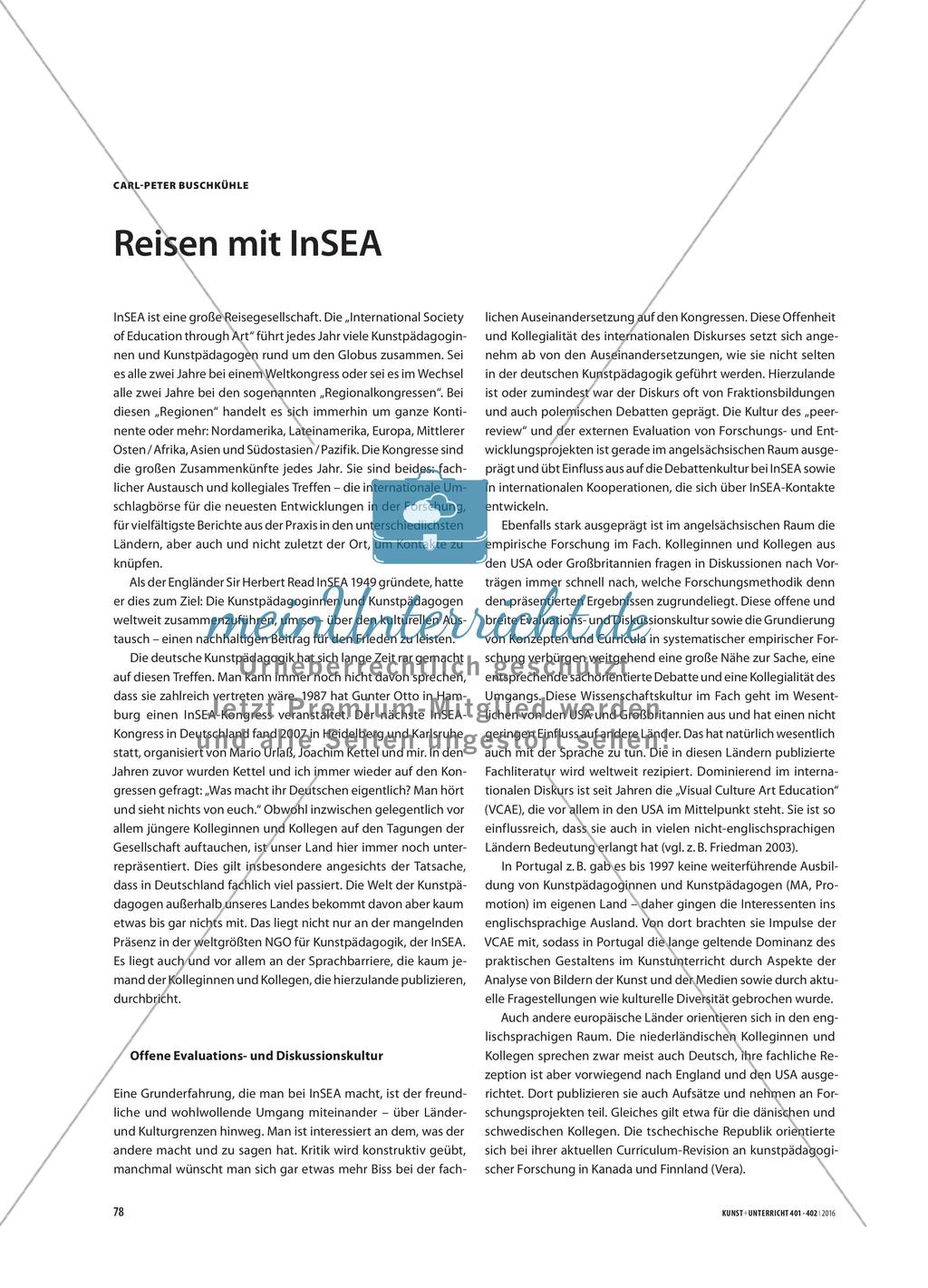Reisen mit InSEA Preview 1