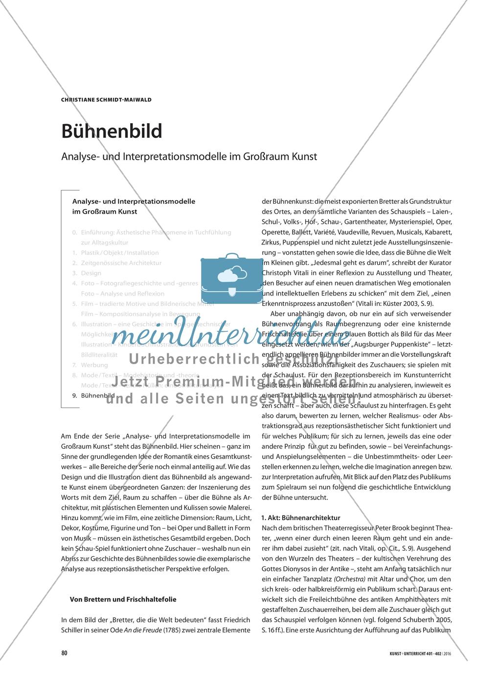 Bühnenbild - Analyse- und Interpretationsmodelle im Großraum Kunst Preview 1