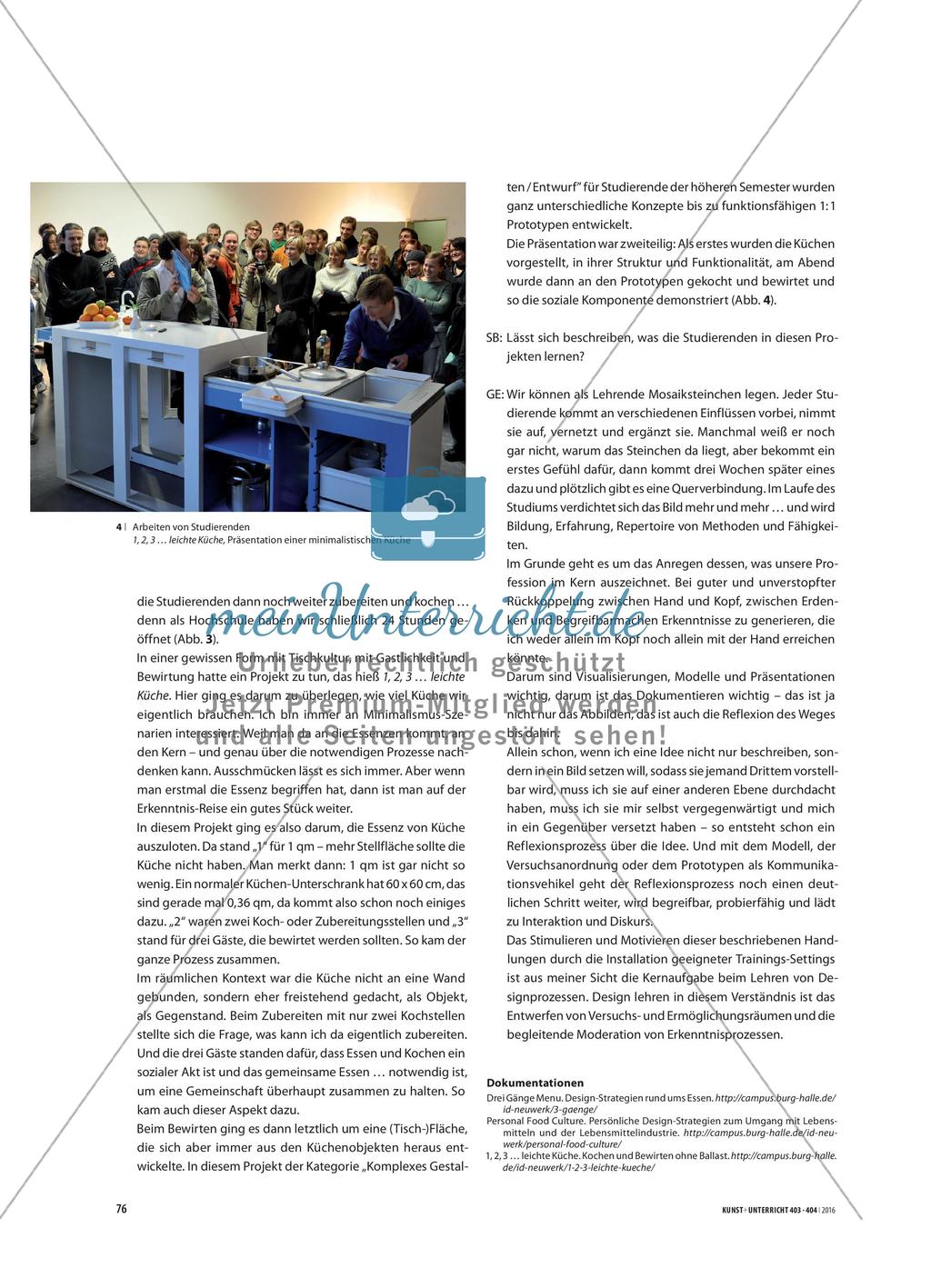 Selbstversuche und leichte Küchen - Über Gestaltungsstrategien rund um Tisch- und Esskultur sowie das Lehren und Lernen von Designprozessen Preview 4