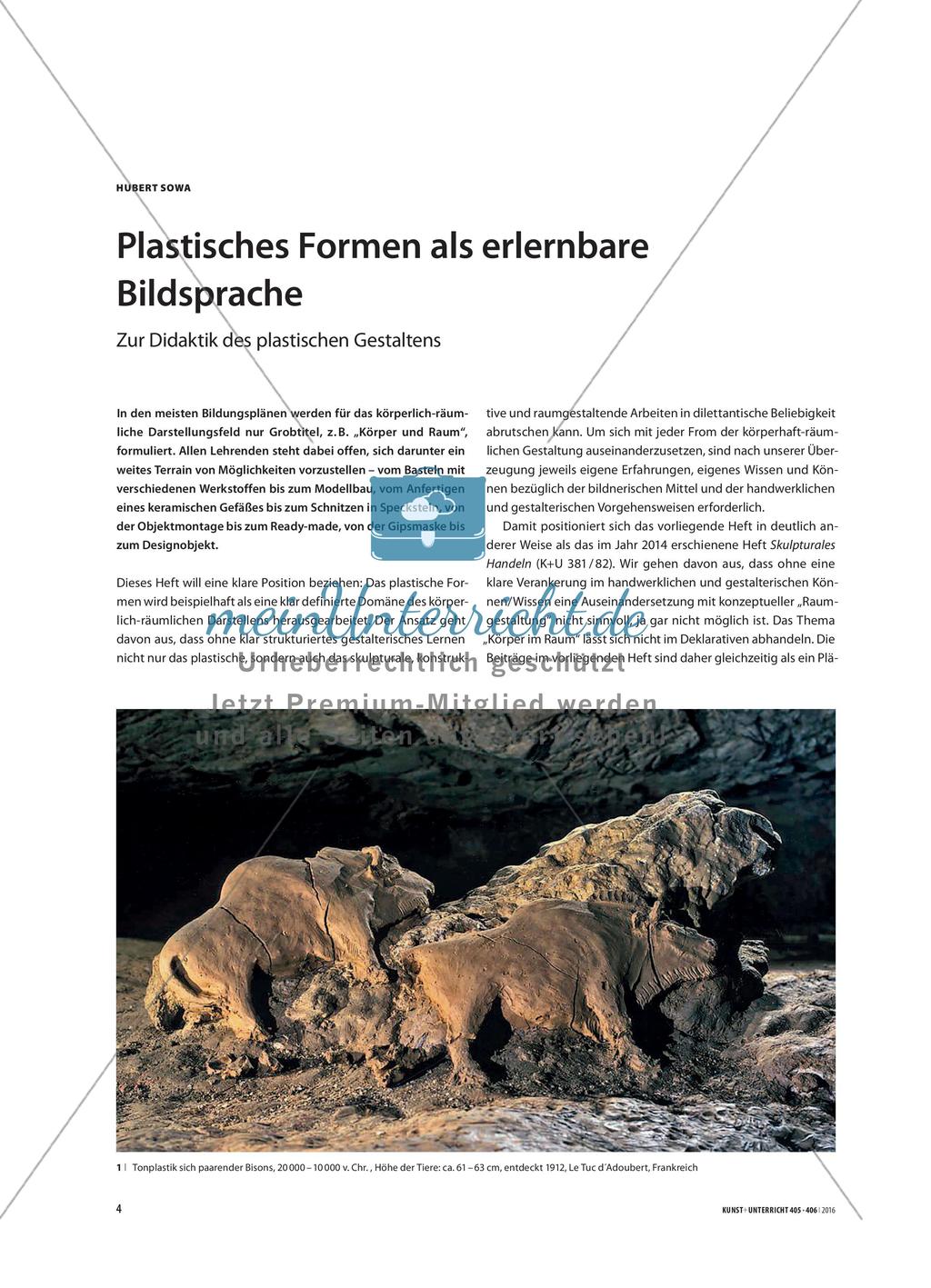 Plastisches Formen als erlernbare Bildsprache - Zur Didaktik des plastischen Gestaltens Preview 1