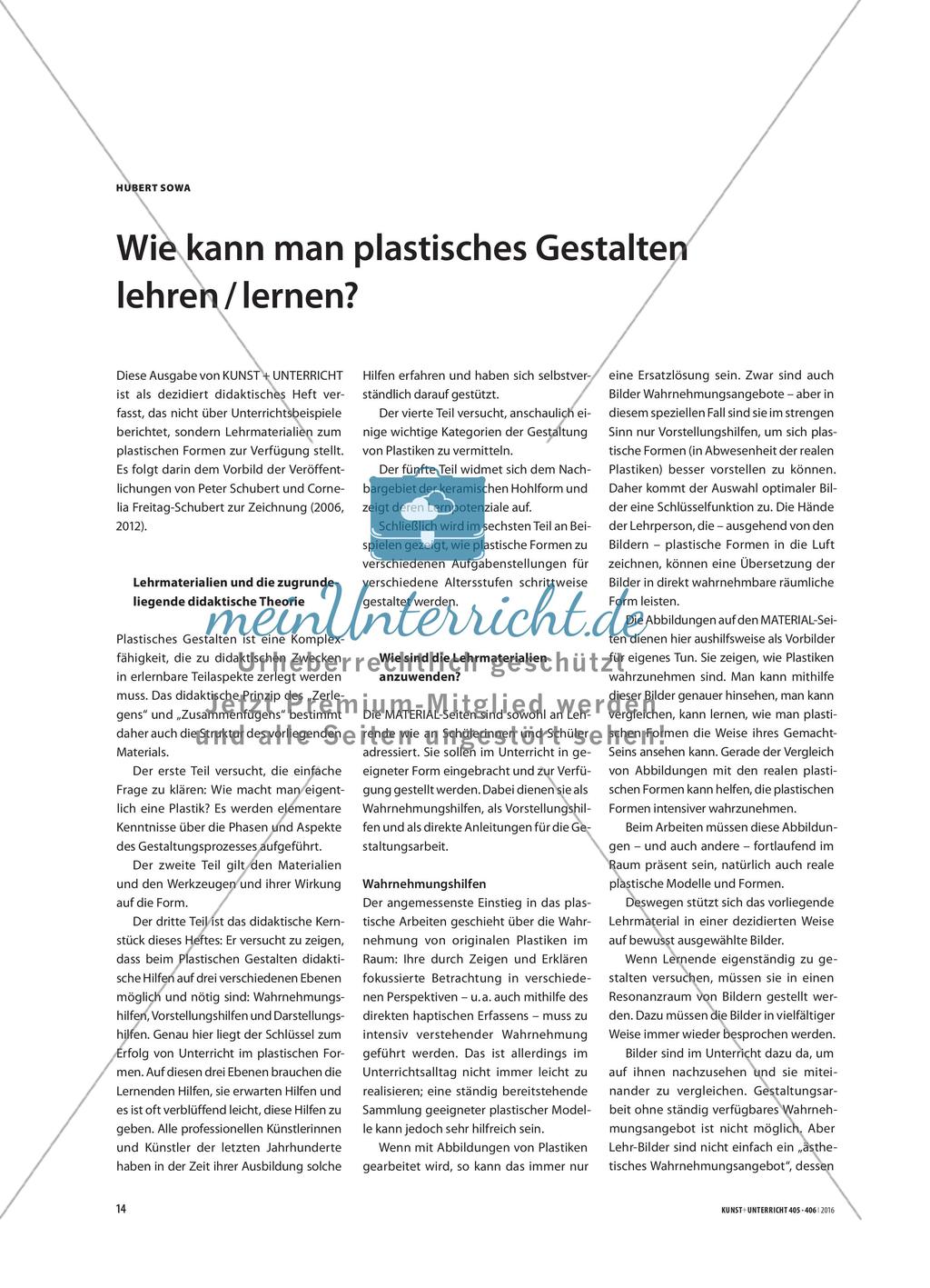 Wie kann man plastisches Gestalten lehren / lernen? Preview 1