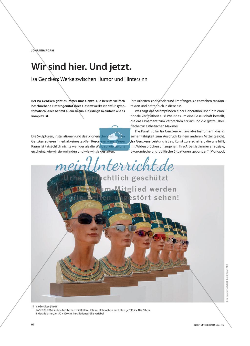 Wir sind hier. Und jetzt. - Isa Genzken: Werke zwischen Humor und Hintersinn Preview 1