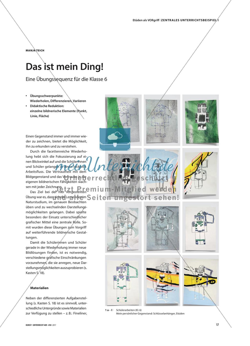 Das ist mein Ding! - Eine Übungssequenz für die Klasse 6 Preview 1