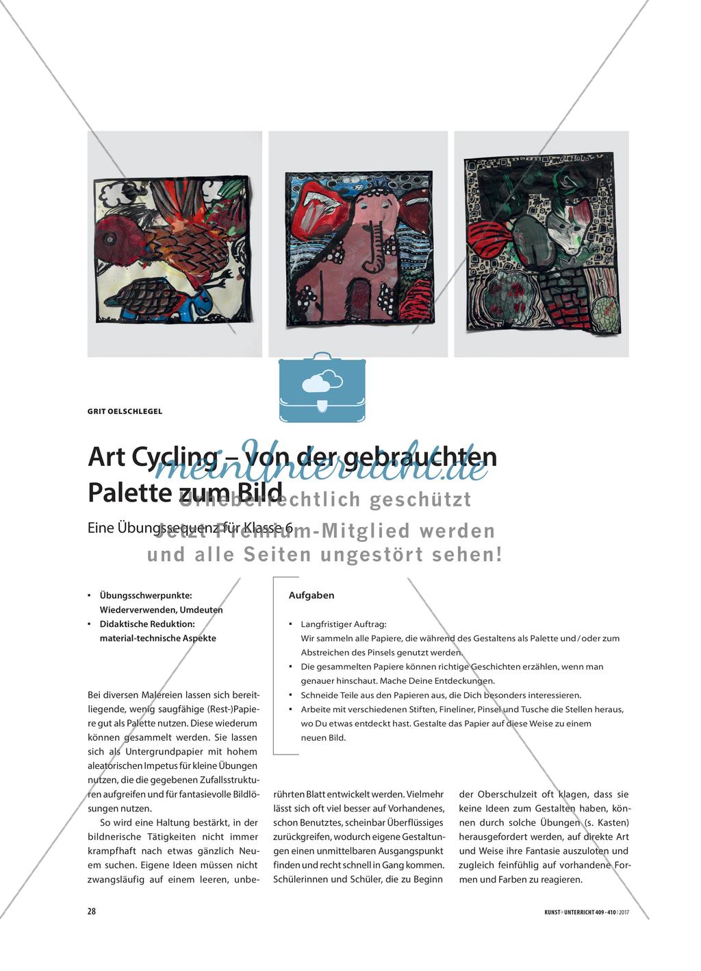 Art Cycling – von der gebrauchten Palette zum Bild: Eine Übungssequenz für Klasse 6 Preview 1