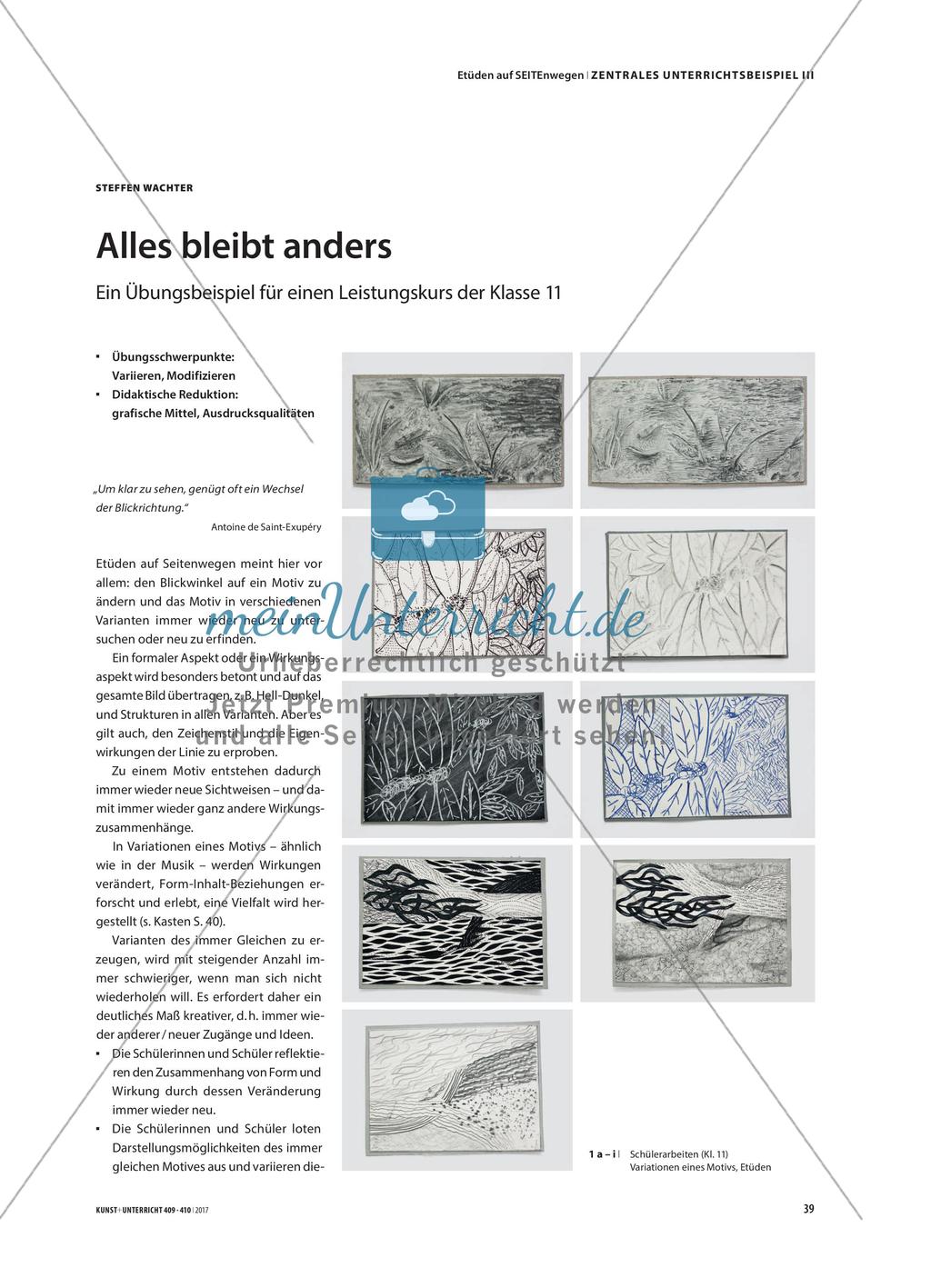 Alles bleibt anders - Ein Übungsbeispiel für einen Leistungskurs der Klasse 11 Preview 1