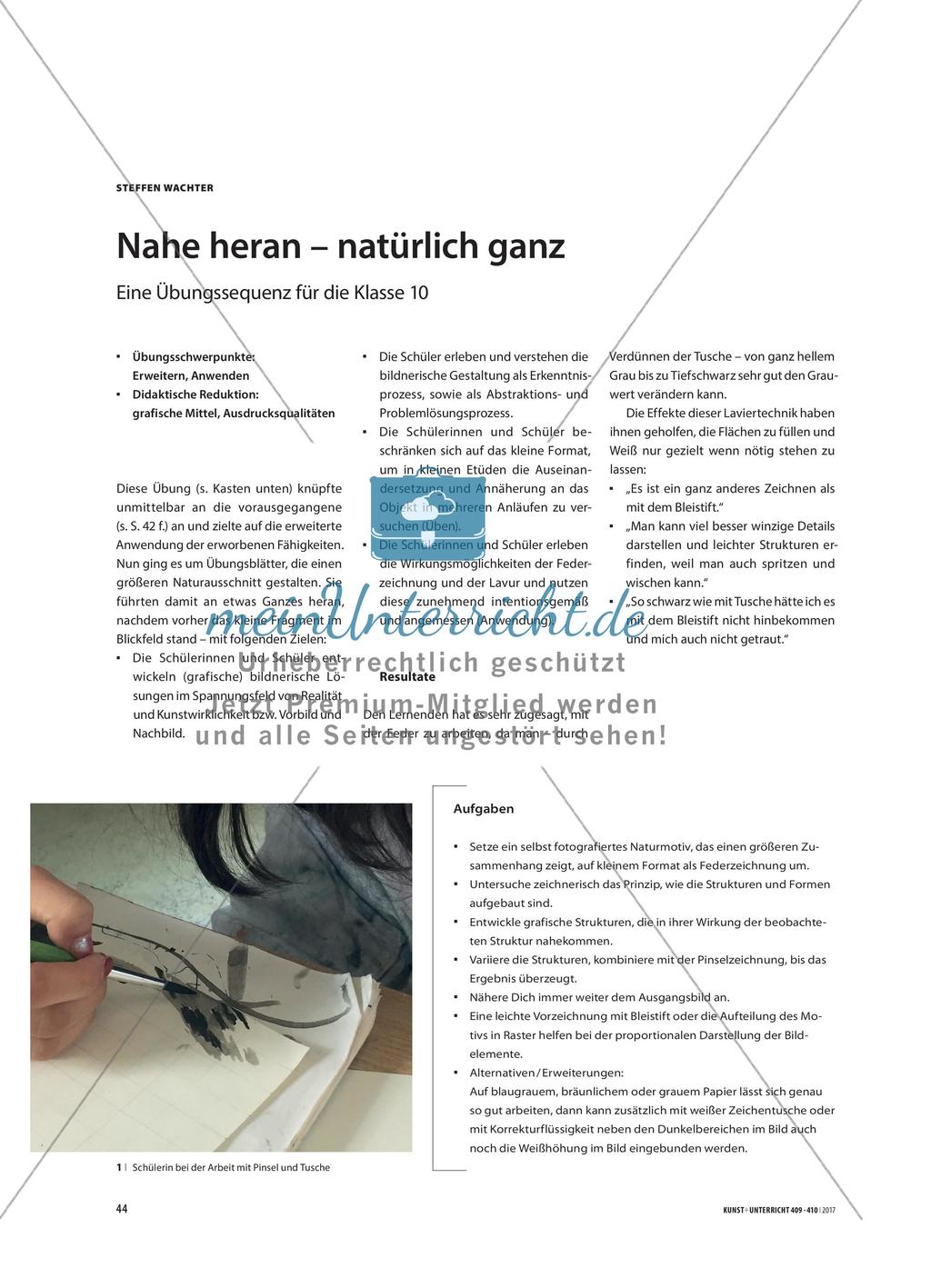 Nahe heran – natürlich ganz: Eine Übungssequenz für die Klasse 10 Preview 1