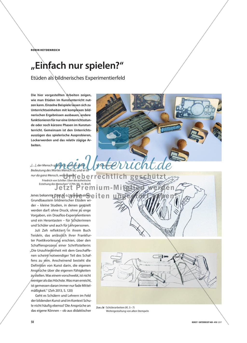 „Einfach nur spielen?“ - Etüden als bildnerisches Experimentierfeld Preview 1