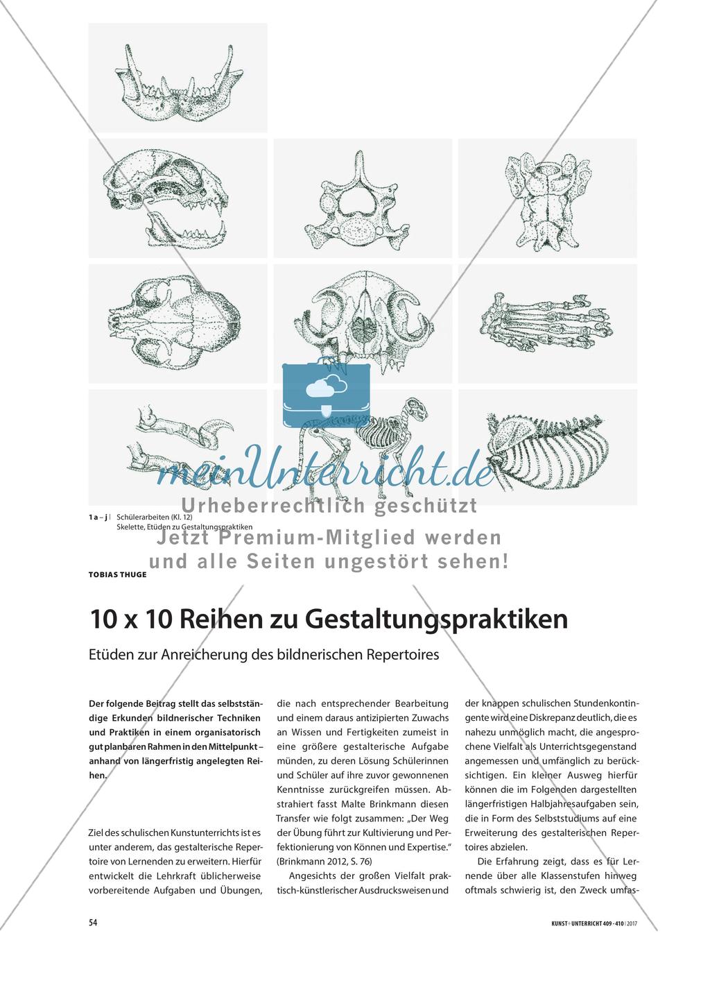 10 x 10 Reihen zu Gestaltungspraktiken - Etüden zur Anreicherung des bildnerischen Repertoires Preview 1