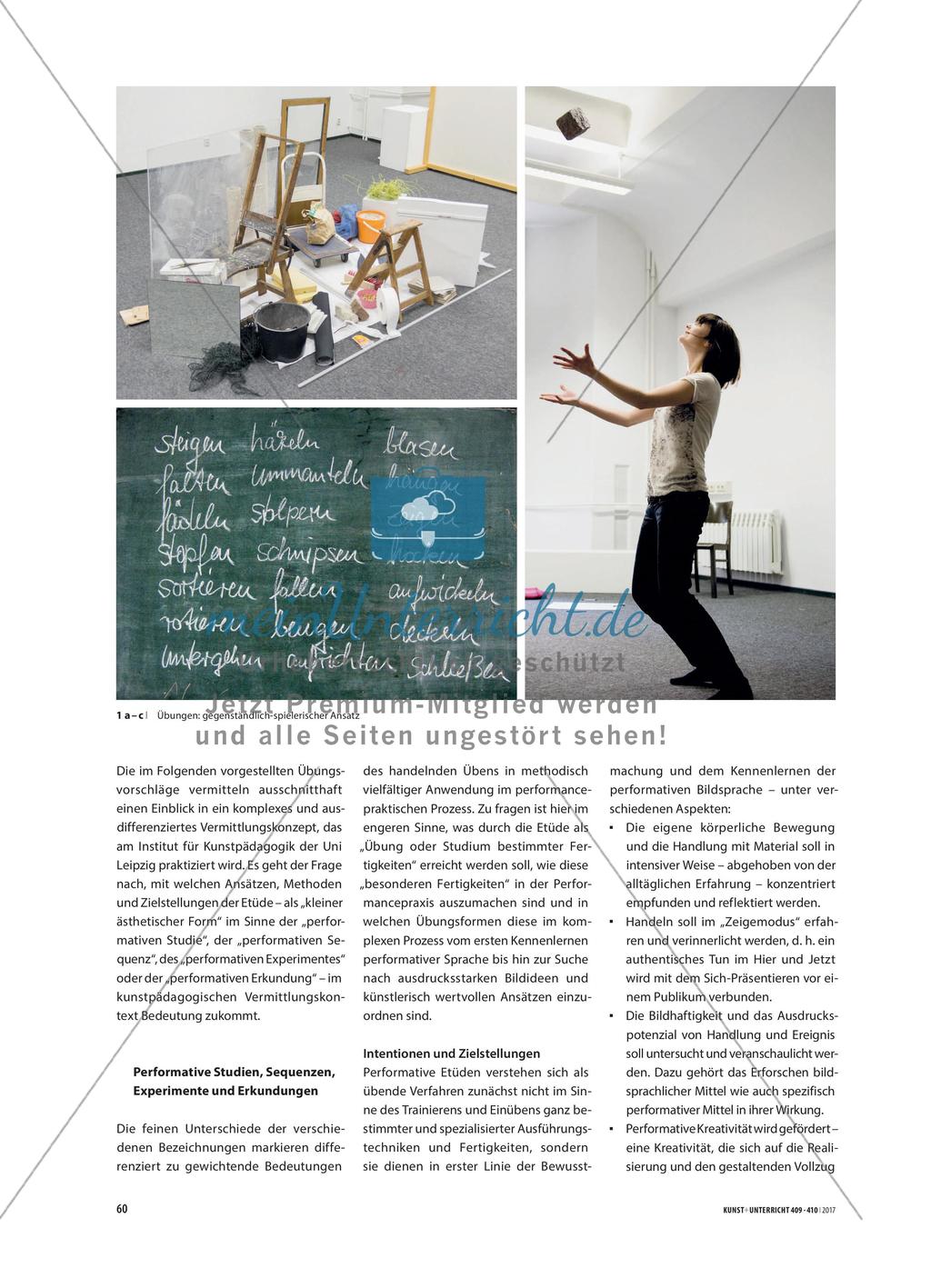Gestaltete Handlungen - Übende Verfahren in der performativen Praxis Preview 2