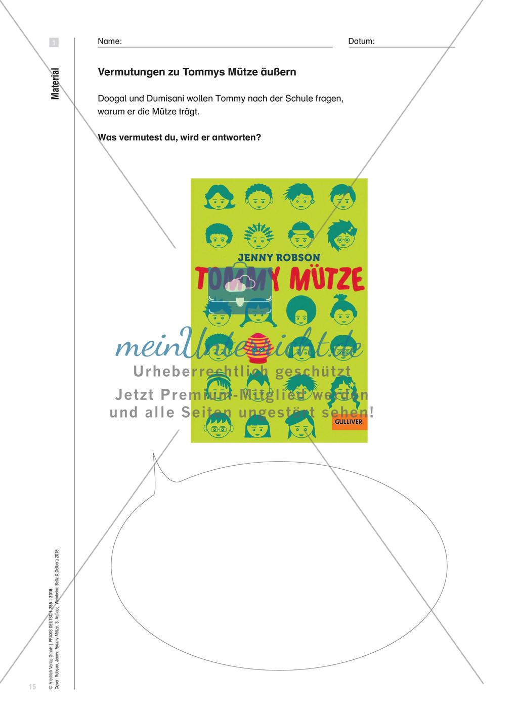 Tommys Mütze als Rückzugsort und Versteck - Eine Novelle für Kinder zwischen Abgrenzung und Identifikation Preview 5