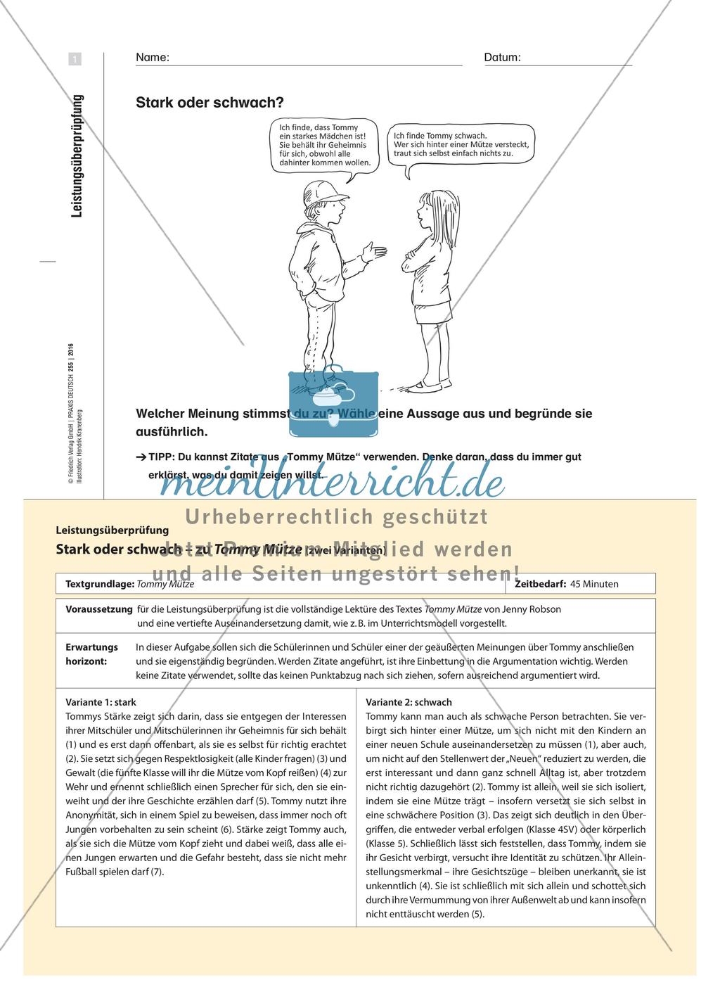 Tommys Mütze als Rückzugsort und Versteck - Eine Novelle für Kinder zwischen Abgrenzung und Identifikation Preview 6