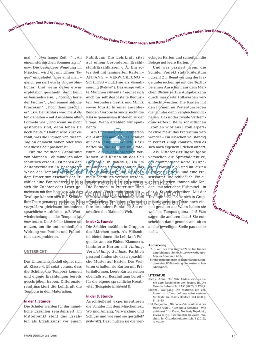 Was hat Zeit mit Erzählen zu tun? - Zeitformen und Zeitadverbiale untersuchen Preview 2