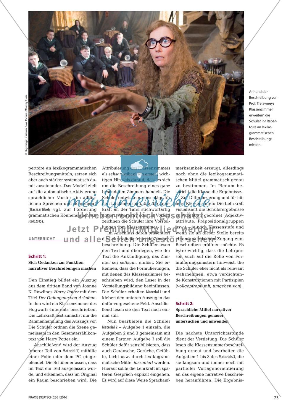 Beschreiben beim Erzählen - Sprachliche Mittel für Raumbeschreibungen in Erzählungen Preview 2