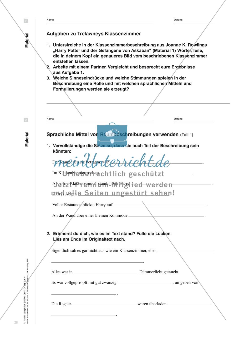 Beschreiben beim Erzählen - Sprachliche Mittel für Raumbeschreibungen in Erzählungen Preview 5